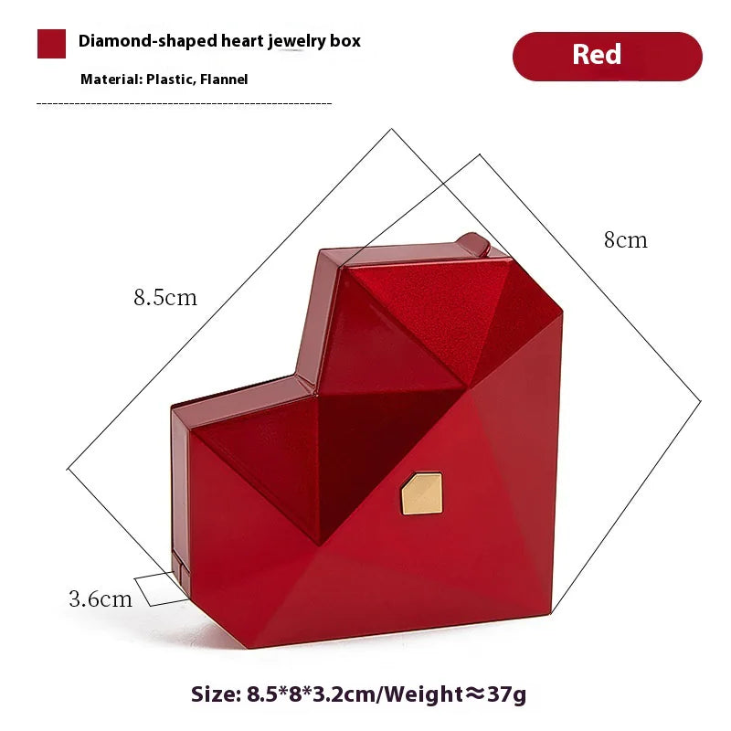 Heart-Shaped Velvet-Lined Jewelry Box – A Touch of Elegance and Romance